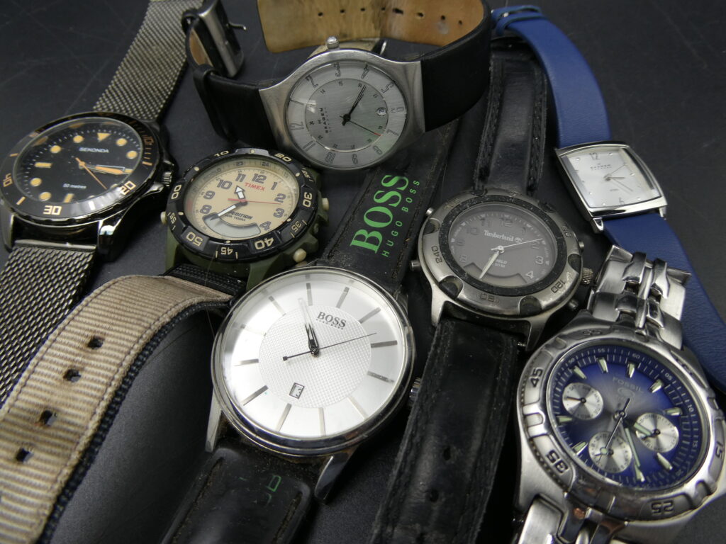 Various brands requiring battery and straps